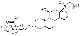 11β,17,21-trihydroxy-20-oxo-5α-pre 结构式