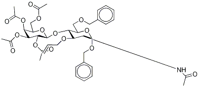 Benzyl 2-(AcetaMido)-2-deoxy-6-O-benzyl-3-O-2-propen-1-yl-4-O-[2,3,4,6-tetra-O-acetyl-β-D-galactopyranosyl]-α-D-glucopyranoside 结构式