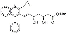(3R,5S,6E)-7-(2-Cyclopropyl-4-phenyl-3-quinolinyl)-3,5-dihydroxy-6-heptenoic Acid Sodium Salt 结构式
