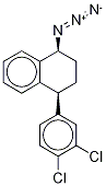 cis (1S,4S)-1-Azido-4-(3,4-Dichlorophenyl)-1,2,3,4-tertahydro-naphthalene-D4 结构式