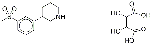 3R-(+)-3-(3-Methanesulfonyl-phenyl)-piperidine Tartaric Acid Salt 结构式