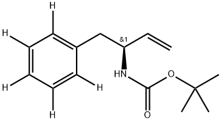 (S)-3-Boc-amino-4-phenyl-d5-1-butene 结构式