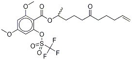 rac 2,4-Dimethoxy-6-[[(trifluoromethyl)sulfonyl]oxy]benzoic Acid 1-Methyl-5-oxo-9-decen-1-yl Ester-d6
 结构式