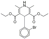 4-(2-BroMophenyl)-2,6-diMethyl-3,5-pyridinedicarboxylic Acid-d10 Diethyl Ester 结构式