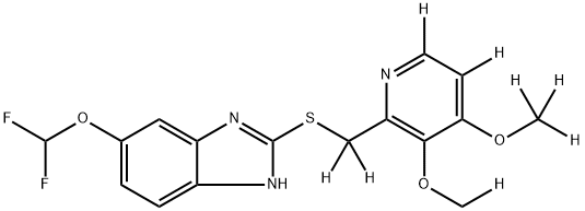 PANTOPRAZOLE SULFIDE-D7 (MAJOR) 结构式