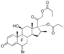 6-溴代倍他米松17,21-二丙酸酯 结构式