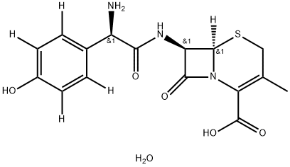 头孢羟氨苄-D4 结构式