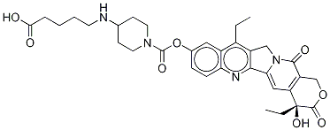 7-Ethyl-10-(4-N-aminopentanoic acid)-1-piperidino)carbonyloxycamptothecin-d3 结构式