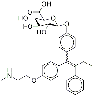 N-Desmethyl-4-hydroxy Tamoxifen β-D-Glucuronide 
(E/Z Mixture) 结构式