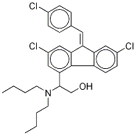 1-(RS,Z)-2-(DibutylaMino)-2-[2,7-dichloro-9-(4-chlorobenxylidene)]-9H-fluoren-
4-yl]ethanol (luMefantrine iMpurity) 结构式