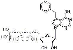 4-AMino-3-benzyl-1H-pyrazolo[3,4-d]pyriMidine 1-β-D-Ribofuranosyl 5'-(3-Thio- triphosphate) 结构式