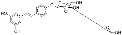 trans-Resveratrol-13C6 4'-O-β-D-Glucuronide 结构式