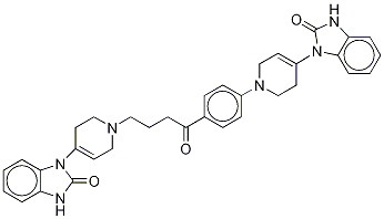 4-Desfluoro-4-[4-(2-Oxo-2,3-dihydro-1H-benziMidazol-1-yl)-3,6-dihydropyridin-1(2H)-yl] Droperidol-d4 结构式