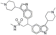 2,2-Bis-[3-(1-Methylpiperidin-4-yl)-1H-indol-5-yl]ethanesulfonic Acid MethylaMide 结构式