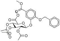 4-Benzyloxy-3-hydroxybenzoic Acid 3-O-β-D-Glucuronide DiMethyl Diester 结构式