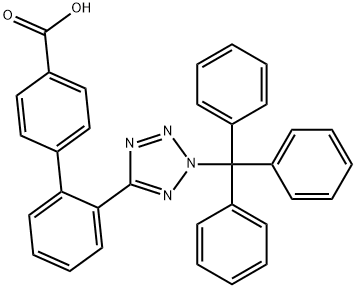 5-[4’Carboxy-(1,1’biphenyl)-2-yl]-2-triphenylmethyltetrazole 结构式