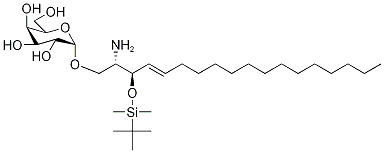 α-Galactosyl-3-(t-butyldimethylsilyl)-erythro-sphingosine 结构式