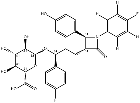 Ezetimibe Hydroxy-d4 -D-Glucuronide 结构式