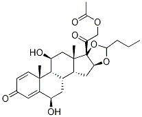 21-Acetoxy-6β,11β-dihydroxy-16α,17α-propylmethylenedioxpregna-1,4-diene-3,20-dione (Mixture of Diastereomers) 结构式