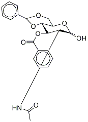 2-Acetamido-3-benzoyl-4,6-O-benzylidene-2-deoxy-D-glucopyranose 结构式