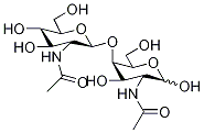 2-Acetamido-2-deoxy-4-O-(β-D-2-acetamido-2-deoxyglucopyranosyl)-α-D-galactopyranose 结构式
