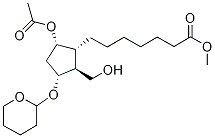(1R,2S,3R,5S)-5-Acetyloxy-2-hydroxymethyl-3-tetrahydropyranyloxy-α-(phenylseleno)cyclopentaneheptanoic Acid Methyl Ester (Mixture of Diastereomers) 结构式