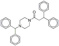 1-[4-(DiphenylMethyl)-1-piperazinyl]-3,3-diphenyl-1-propanone-d8 结构式