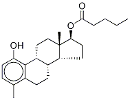 4-Methylestra-1,3,5(10)-triene-1,17β-diol 17-Valerate 结构式