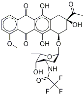 N-(Trifluoroacetyl)daunorubicin-13CD3 结构式