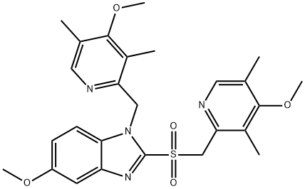 N-(4-METHOXY-3,5-DIMETHYL-2-PYRIDINYL)METHYL OMEPRAZOLE SULFONE 结构式