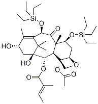 10-Desacetyl-2-desbenzoyl-7,10-bis(O-triethylsilyl)-2-tiglyl Baccatin III 结构式