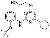 2-[[4-[[2-(1,1-DiMethylethoxy)phenyl]aMino]-6-(1-pyrrolidinyl)-1,3,5-triazin-2-yl]aMino]ethanol 结构式