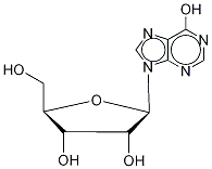 (-)-Inosine-1',2',3',4',5'-13C5 结构式