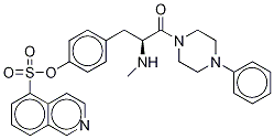 1-[(S)-O-(5-Isoquinolinesulfonyl)-N-methyltyrosyl]-4-phenyl-piperazine 结构式