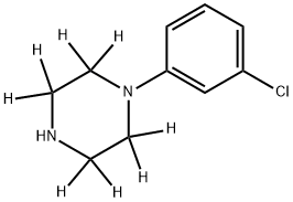 1-(3-Chlorophenyl)piperazine-d8 结构式