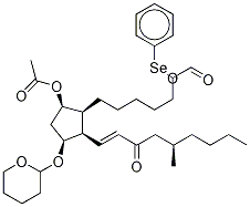 (11α,13E,17S)-9-O-Acetyl-17,20-dimethyl-15-oxo-2-(phenylseleno)-11-O-tetrahydropyranyl-prosta-13-en-1-oic Acid-d3 Methyl Ester (Mixture of Diastereomers) 结构式