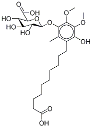 4-Hydroxy-3-(10-carboxydecyl)-5,6-dimethoxy-2-methylphenyl β-D-Glucuronide 结构式