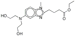 [1-Methyl-5-bis(2’-hydroxyethyl)aminobenzimidazolyl-2]butanoic Acid Ethyl Ester-d3 结构式