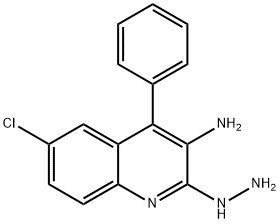 3-AMino-6-chloro-4-(4-pyridinyl)-2-quinolinone Hydrazone 结构式