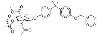 4'-O-Benzyl Bisphenol A-d6 Tri-O-acetyl-β-D-glucuronic Acid Methyl Ester 结构式