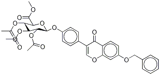 7-O-Benzyl Daidzein 4'-Tri-O-acetyl-β-D-glucuronic Acid Methyl Ester 结构式