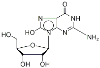 8-羟基鸟苷-13C,15N2 结构式