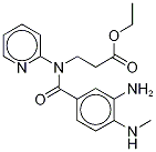 N-[3-AMino-4-(MethylaMino)benzoyl]-N-2-pyridinyl-β-alanine-d3 Ethyl Ester 结构式