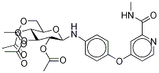 1-[4-[[2-[(MethylaMino)carbonyl]-4-pyridinyl]oxy]phenyl]aMino-1-deoxy-2,3,4,6-tetraacetate-β-D-glucopyranose 结构式