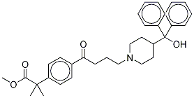 Methyl 4-[4-[4-(HydroxydiphenylMethyl)-1-piperidinyl]-1-oxobutyl]-α,α-diMethylphenylacetate-d6 结构式