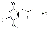 4-Chloro-2,5-diMethoxy-α-MethylbenzeneethanaMine-d6 Hydrochloride 结构式