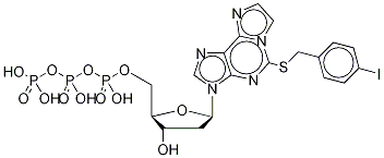 2-(Iodobenzyl)mercapto-1,N6-etheno-2’deoxy-ATP 结构式