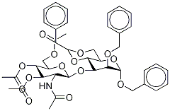 BENZYL 2-BENZYL-4,6-O-BENZYLIDENE-3-O-(2-ACETAMIDO-2-DEOXY-3,4,6-TRI-O-ACETYL-D-GLUCOPYRANOSYL)-D-MANNOPYRANOSIDE 结构式