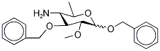 Benzyl 4-Amino-4,6-dideoxy-2-O-methyl-3-O-benzyl-D-glucopyranoside 结构式