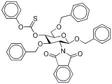 Benzyl 2-Deoxy-2-phthalimido-3,6-di-O-benzyl-4-O-[phenoxy(thiocarbonyl)]--D-glucopyranoside 结构式
